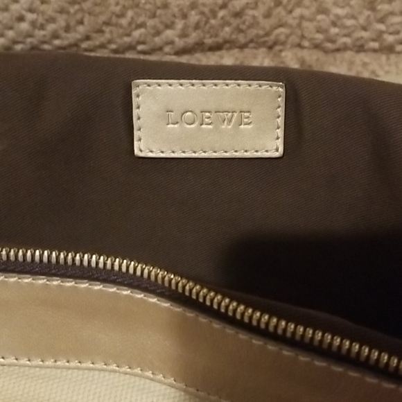 Loewe Large Canvas & Leather Tote "Authentic" - Picture 5 of 11